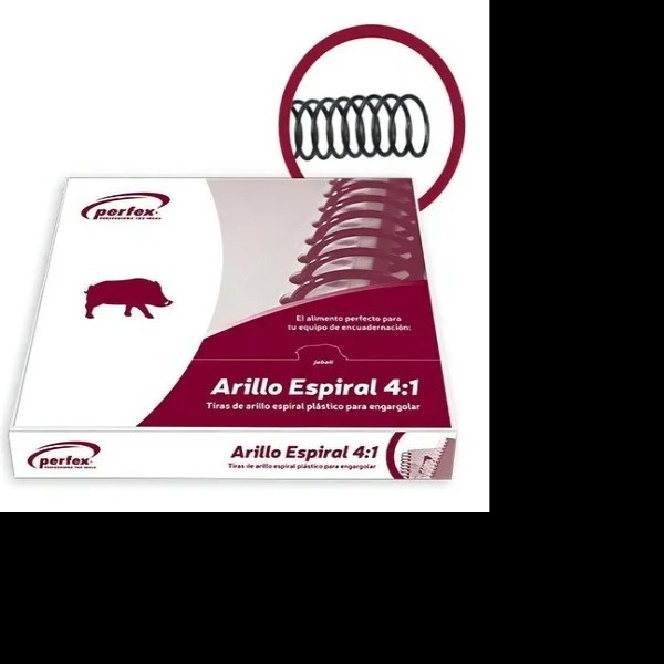 ARILLO PLAST. ESPIRAL 4:1 12MM NEGRO PERFEX CAJAC75 PZAS